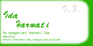 ida harmati business card